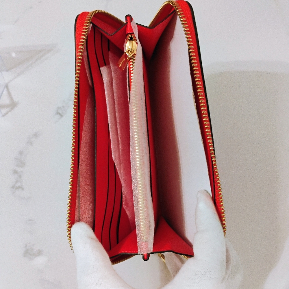 NWT Kate Spade Long Wallet - Pink & Red Ziparound w/GHW - Picture 7 of 13